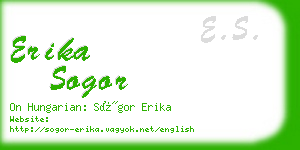 erika sogor business card